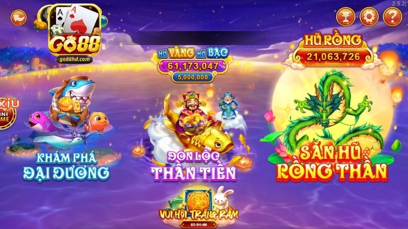 3 màn chơi bắn cá GO88 hấp dẫn, kịch tính 