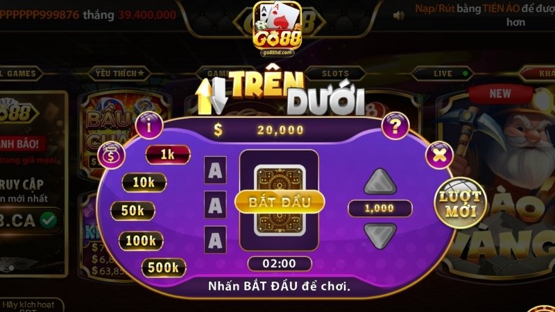 Giới thiệu sảnh chơi Mini Game GO88