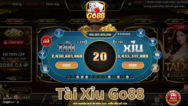 Giới thiệu về game Tài Xỉu GO88