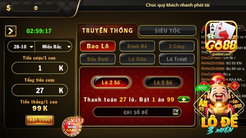 Hình thức cược có trong lô đề GO88