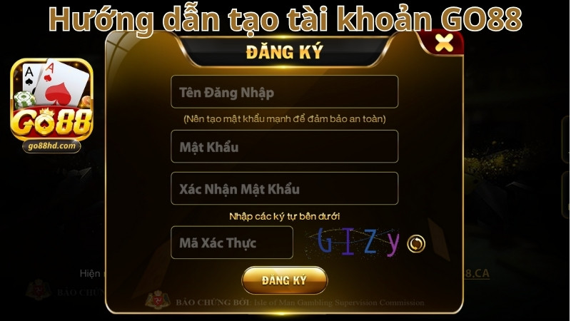 Hướng Dẫn Tạo Tài Khoản Tham Gia Sòng Bài GO88