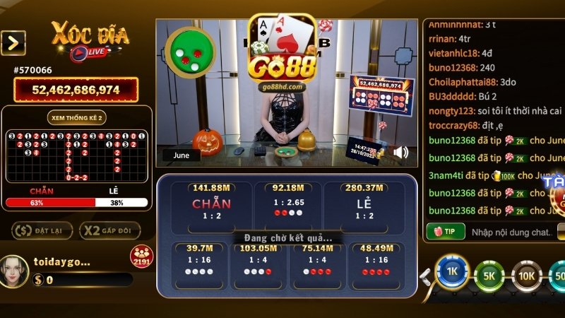 Vì sao người chơi nên tham gia Xóc Đĩa GO88?